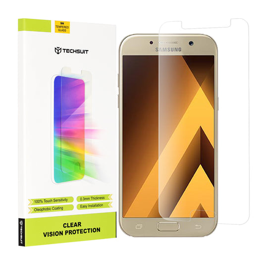 Techsuit Clear Vision képernyővédő fólia Samsung Galaxy A5 (2017) A520-hoz, edzett üveg, teljes ragasztóval