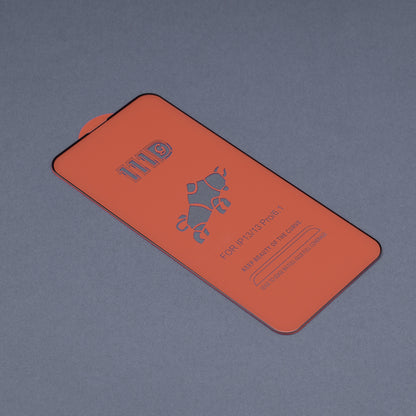 Techsuit M2 képernyővédő fólia Apple iPhone 17e / 16e / 14 / 13 Pro készülékekhez, edzett üveg, teljes ragasztó, 111D, fekete