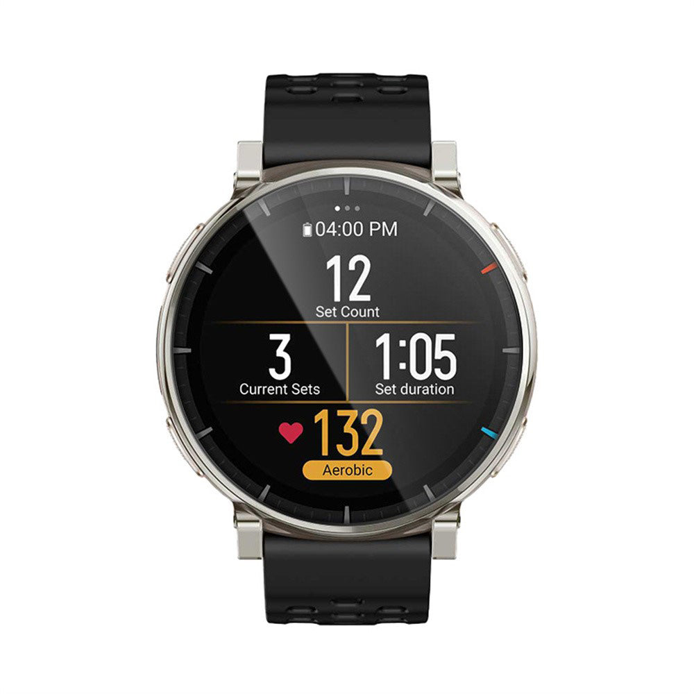 Techsuit Nano Flex védőfólia Amazfit Active 3 Premium készülékhez, Műanyag, 2 darabos készlet, Fekete