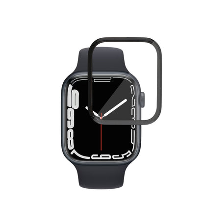 Techsuit Nano Flex képernyővédő fólia Apple Watch Series 9 / 8 / 7 45mm-hez, Műanyag, 2 darabos készlet, Fekete
