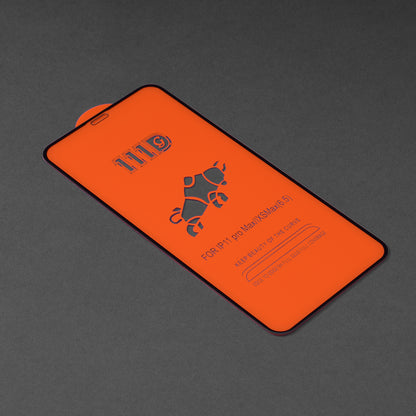 Techsuit képernyővédő fólia Apple iPhone 11 Pro Max / XS Max készülékhez, edzett üveg, teljes ragasztó, 111D, fekete