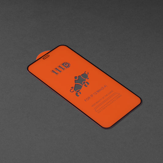 Techsuit képernyővédő fólia Apple iPhone 12 mini-hez, edzett üveg, teljes ragasztó, 111D, fekete