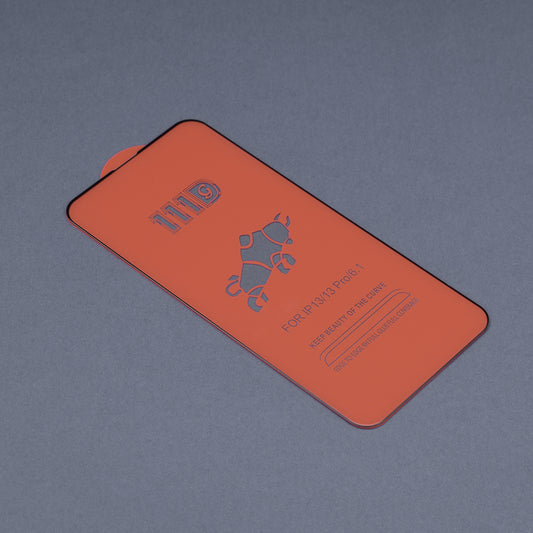 Techsuit képernyővédő fólia Apple iPhone 13 mini-hez, Edzett üveg, Teljes ragasztó, 111D, Fekete
