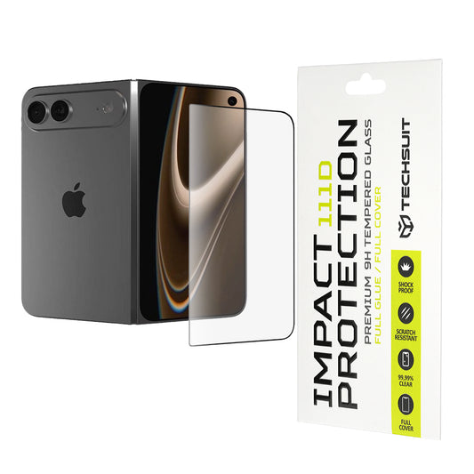 Techsuit képernyővédő fólia Apple iPhone Ultra-hoz, edzett üveg, teljes ragasztó, 111D, fekete