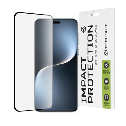 Techsuit képernyővédő fólia Honor Magic7 Pro-hoz, edzett üveg, teljes ragasztó, 111D, fekete