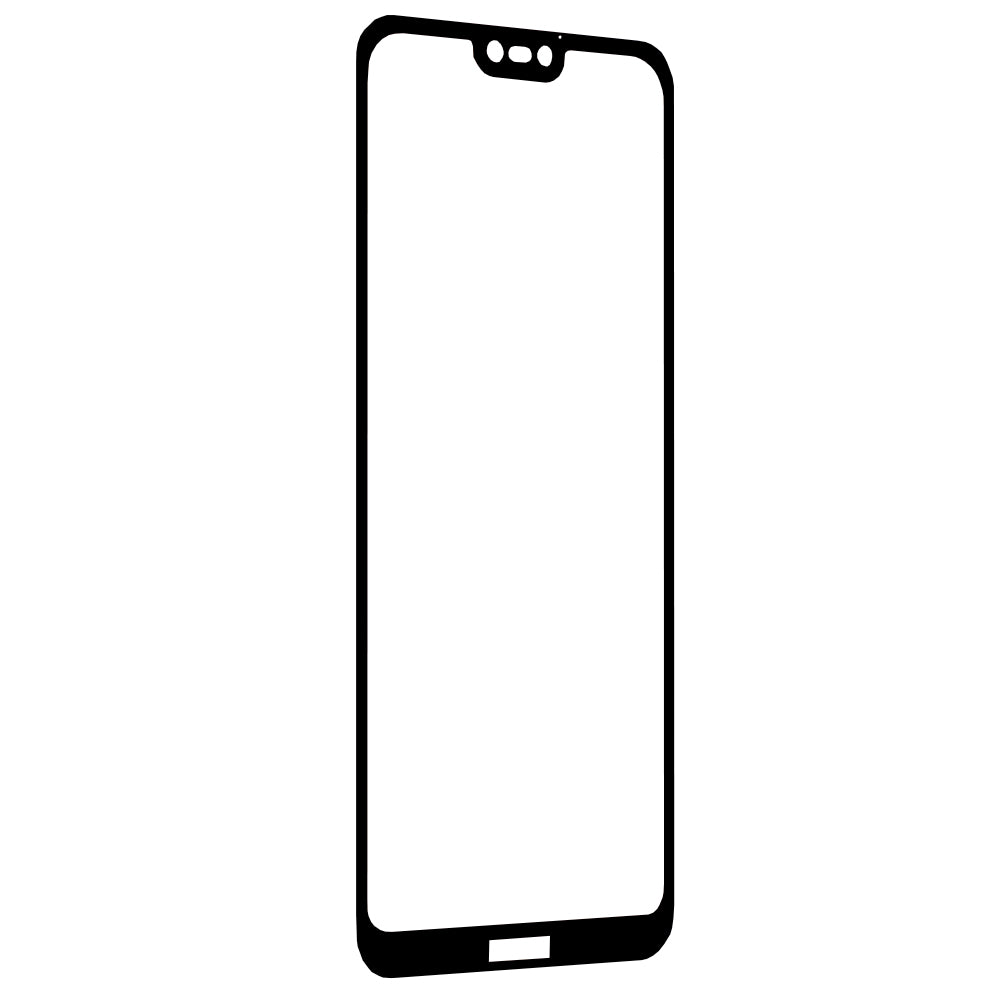 Techsuit képernyővédő fólia Huawei P20 Lite-hoz, edzett üveg, teljes ragasztó, 111D, fekete