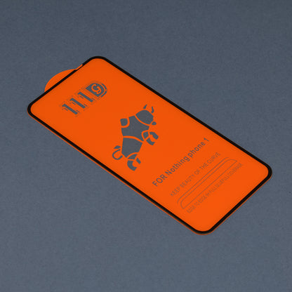 Techsuit képernyővédő fólia Nothing Phone (1) készülékhez, edzett üveg, teljes ragasztó, 111D, fekete