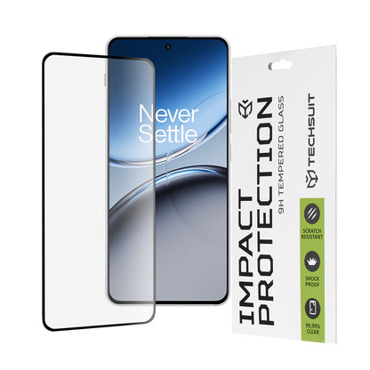Techsuit képernyővédő fólia OnePlus Nord 4-hez, edzett üveg, teljes ragasztó, 111D, fekete