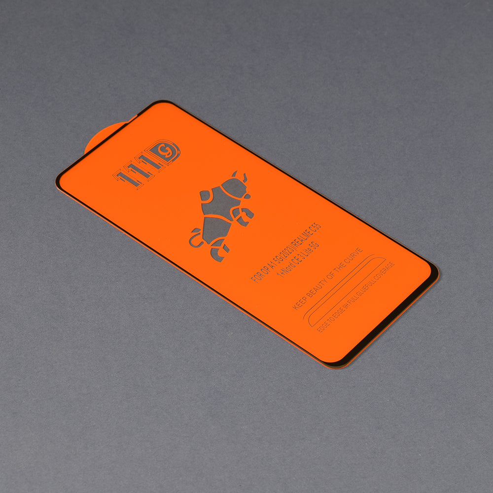 Techsuit képernyővédő fólia OnePlus Nord N30 SE / Oppo A79 / A98 / A58 4G készülékekhez, edzett üveg, teljes ragasztó, 111D, fekete