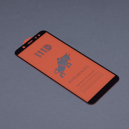 Techsuit képernyővédő fólia Samsung Galaxy A6 (2018) A600-hoz, edzett üveg, teljes ragasztó, 111D, fekete