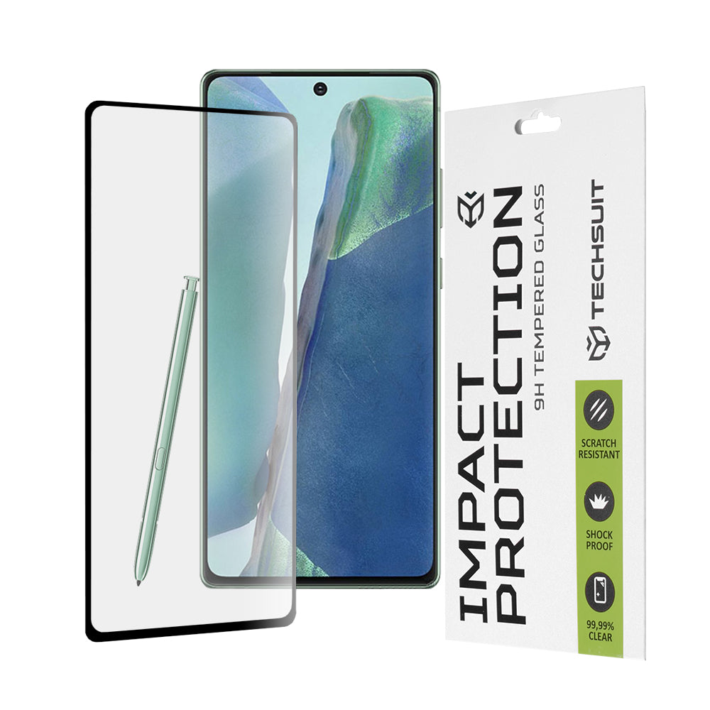 Techsuit képernyővédő fólia Samsung Galaxy Note 20 5G N981 / Note 20 N980 készülékhez, edzett üveg, teljes ragasztó, 111D, fekete