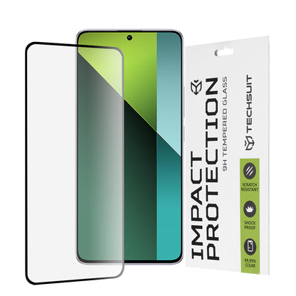 Techsuit képernyővédő fólia Xiaomi Poco X6 / Redmi Note 13 Pro 5G készülékhez, edzett üveg, teljes ragasztó, 111D, fekete