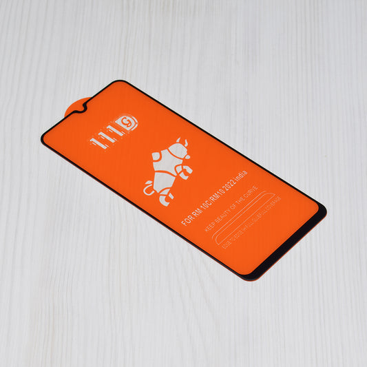 Techsuit képernyővédő fólia Xiaomi Redmi A3x / A3 készülékhez, edzett üveg, teljes ragasztó, 111D, fekete