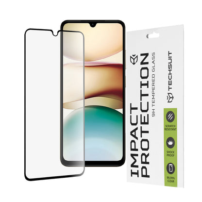 Techsuit képernyővédő fólia Xiaomi Redmi A5 4G (Standard) készülékhez, edzett üveg, teljes ragasztó, 111D, fekete