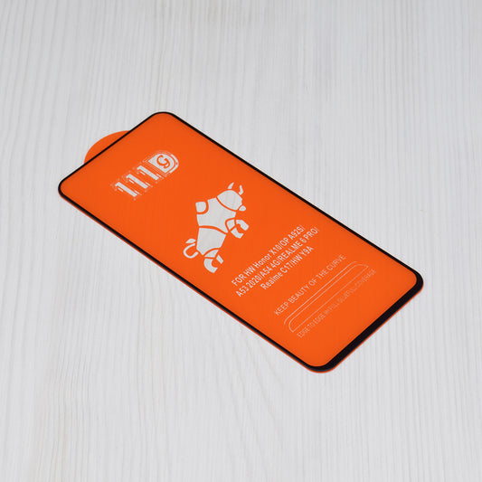 Techsuit képernyővédő fólia Xiaomi Redmi Note 13 4G-hez, edzett üveg, teljes ragasztó, 111D, fekete