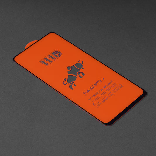 Techsuit képernyővédő fólia Xiaomi Redmi Note 9 / 10X 4G-hez, edzett üveg, teljes ragasztó, 111D, fekete