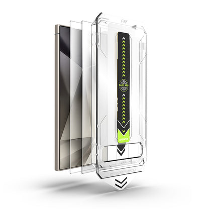 Techsuit TitanGlass CrystalHD képernyővédő fólia Samsung Galaxy S24 Ultra S928 készülékhez, edzett üveg, teljes ragasztó, 2 darabos készlet