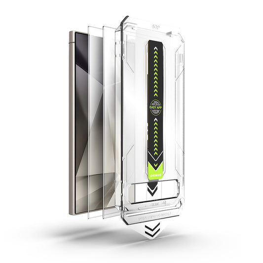 Techsuit TitanGlass CrystalHD képernyővédő fólia Samsung Galaxy S24 Ultra S928 készülékhez, edzett üveg, teljes ragasztó, 2 darabos készlet