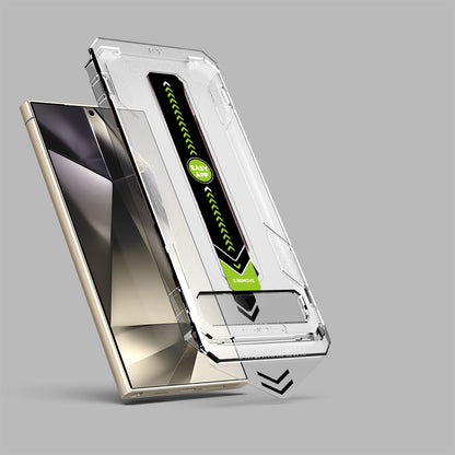 Techsuit TitanGlass CrystalHD képernyővédő fólia Samsung Galaxy S24 Ultra S928 készülékhez, edzett üveg, teljes ragasztó, 2 darabos készlet