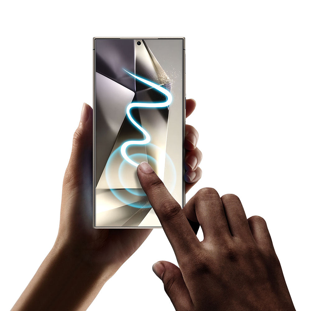Techsuit TitanGlass CrystalHD képernyővédő fólia Samsung Galaxy S24 Ultra S928 készülékhez, edzett üveg, teljes ragasztó, 2 darabos készlet