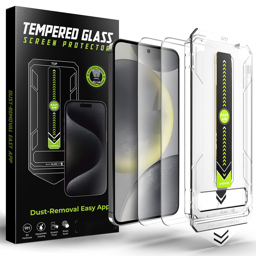 Techsuit TitanGlass CrystalHD képernyővédő fólia Samsung Galaxy S25+ S936 / S24+ S926 készülékhez, edzett üveg, teljes ragasztó, 2 darabos készlet