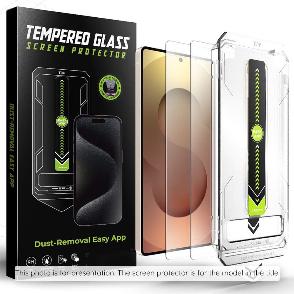 Techsuit TitanGlass CrystalHD képernyővédő fólia Samsung Galaxy S25 FE-hez, Edzett üveg, Teljes ragasztás, 2 darabos készlet