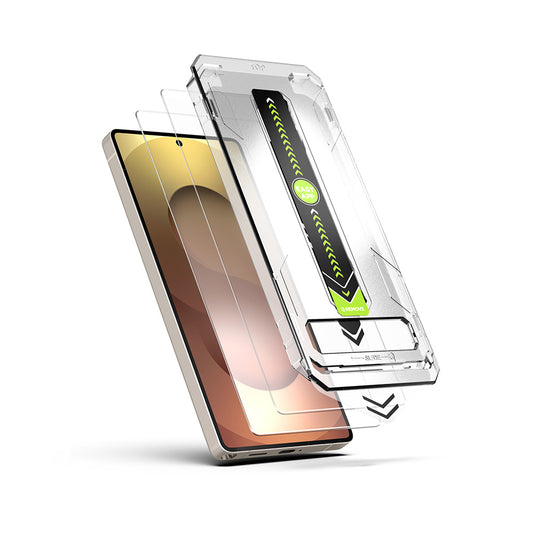 Techsuit TitanGlass CrystalHD képernyővédő fólia Samsung Galaxy S26 Ultra készülékhez, Edzett üveg, Teljes ragasztás, 2 darabos készlet