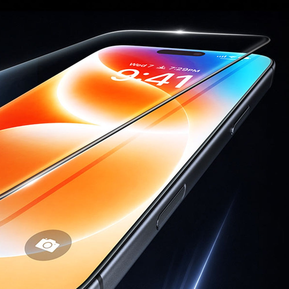 Torras HD Shield képernyővédő fólia Apple iPhone 18 Pro / 17 Pro készülékhez, edzett üveg, teljes ragasztó, fekete