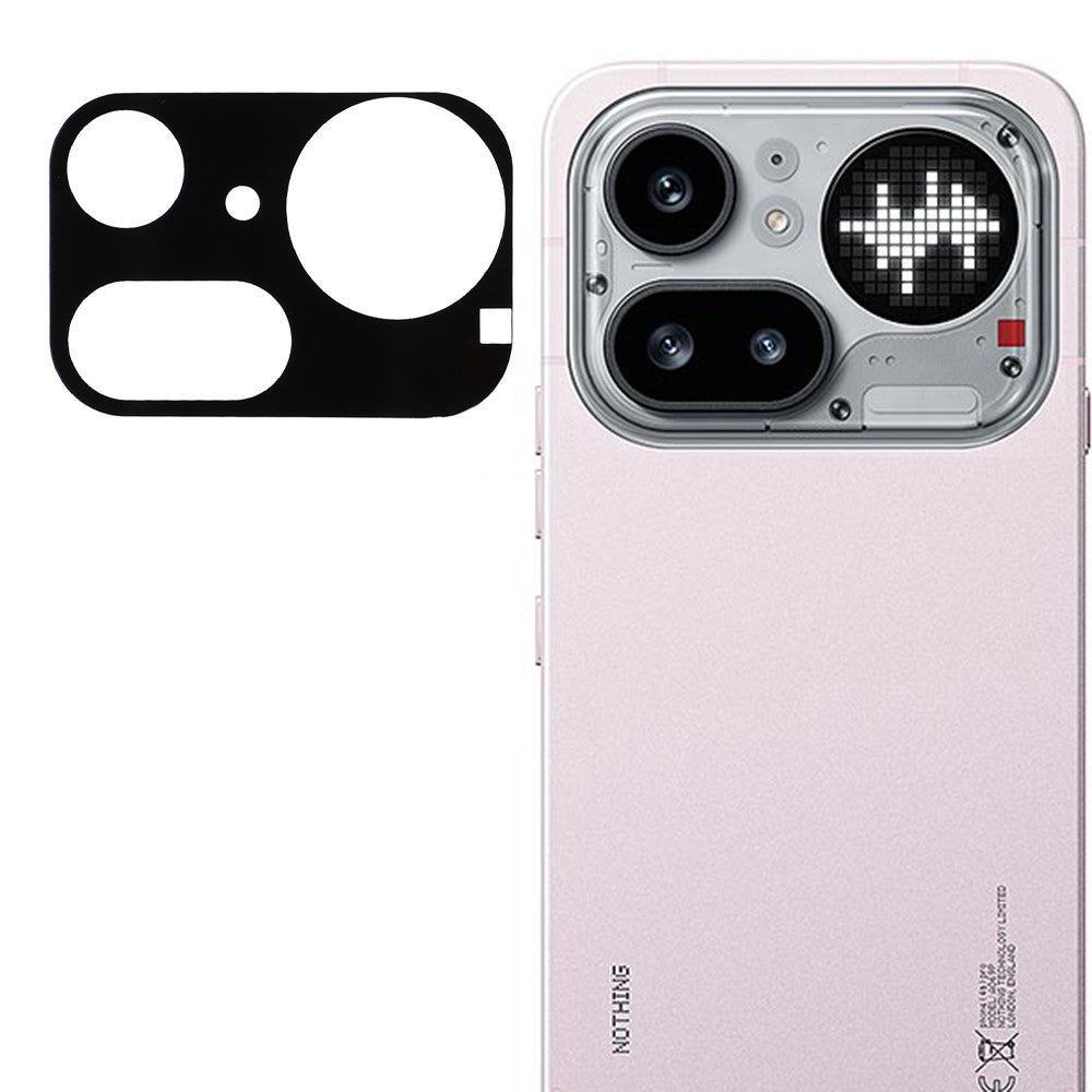 Techsuit hátlapi kameravédő fólia Nothing Phone (4a) Pro-hoz, edzett üveg, fekete