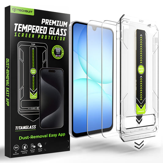 Techsuit TitanGlass CrystalHD képernyővédő fólia Samsung Galaxy A17 5G / A16 5G A166 / A16 4G A165 készülékekhez, edzett üveg, 2 darabos készlet