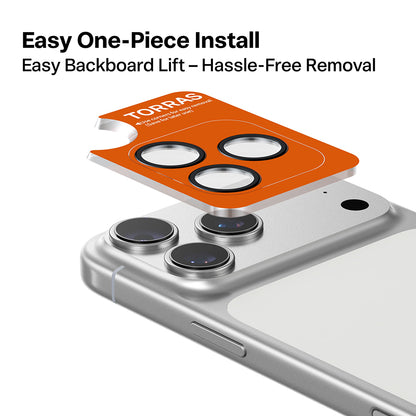 Torras Lensguard hátlapi kamera védőfólia Apple iPhone 17 Pro Max / 17 Pro készülékhez, edzett üveg, ezüst