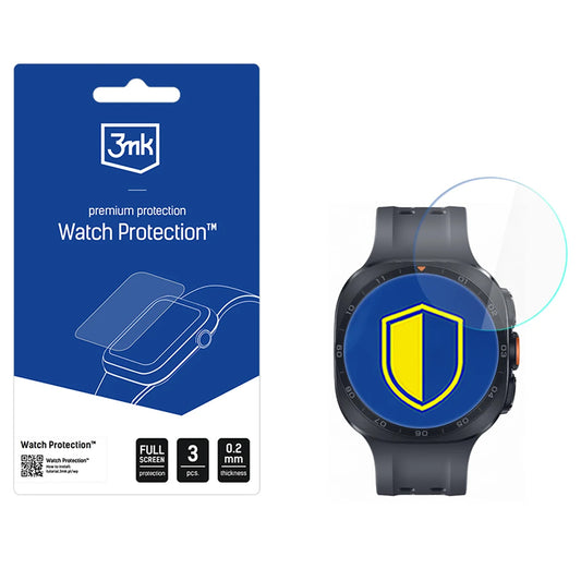 3MK FlexibleGlass védőfólia Samsung Galaxy Watch Ultra2-hez, 3 darabos készlet, rugalmas üveg