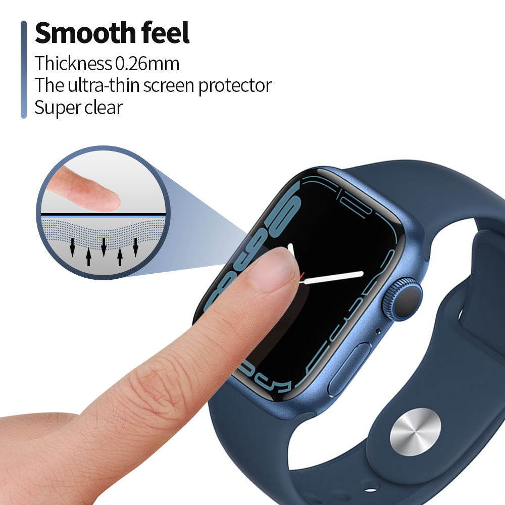 Blueo High Molecule védőfólia Apple Watch 40mm sorozathoz, edzett üveg, fekete