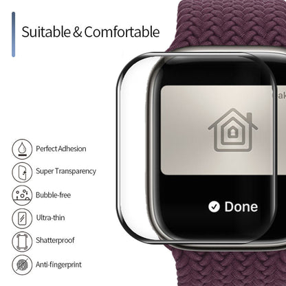 Blueo High Molecule védőfólia Apple Watch 44mm Series-hez, edzett üveg, fekete