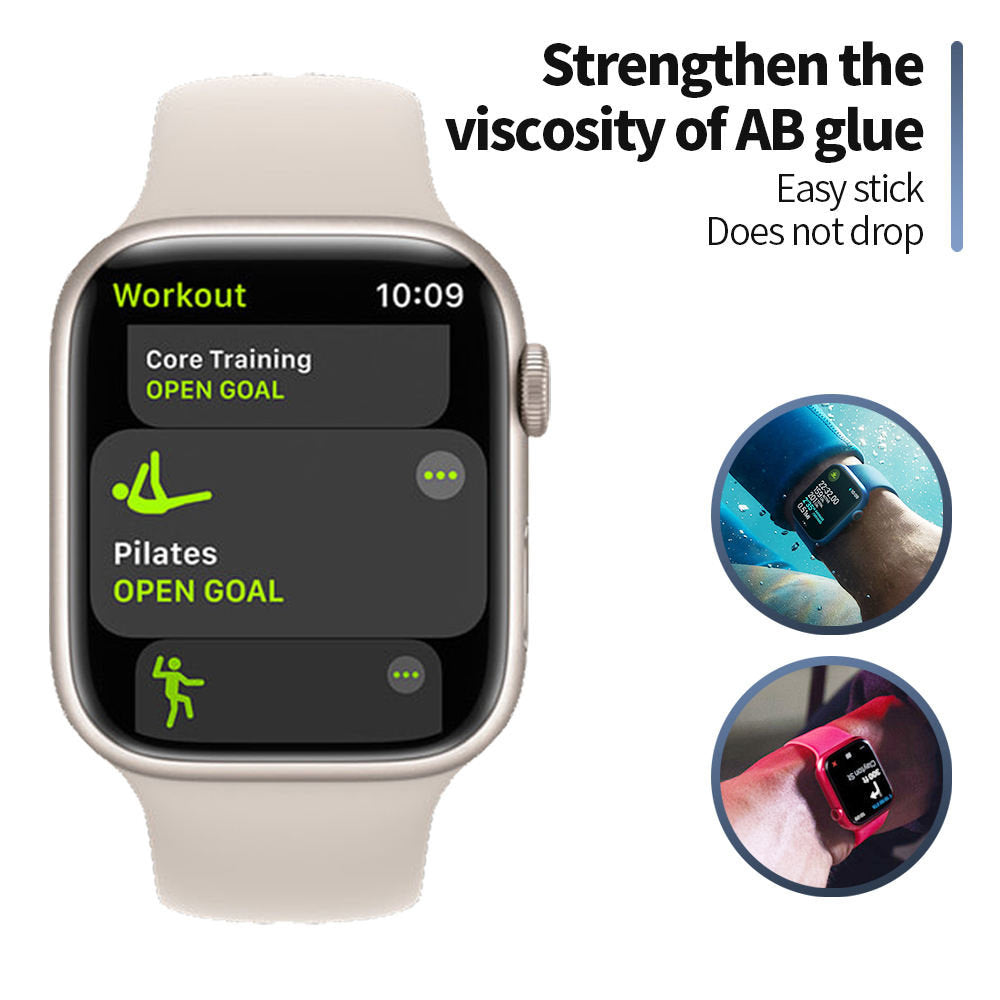 Blueo High Molecule védőfólia Apple Watch 44mm Series-hez, edzett üveg, fekete