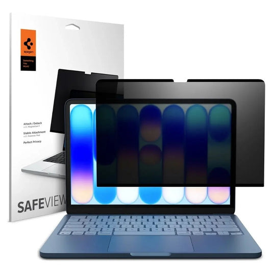 Spigen Safe View mágneses képernyővédő fólia Apple MacBook Neo 13 hüvelykhez, műanyag AFL11670