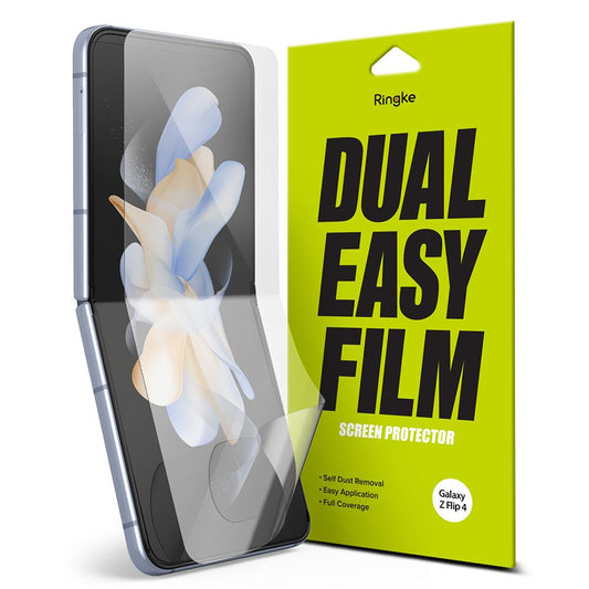 Ringke Dual Easy belső képernyővédő fólia Samsung Galaxy Z Flip4 F721-hez, Műanyag, 2 darabos készlet