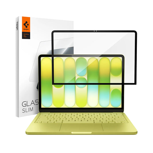 Spigen GlastR Slim képernyővédő fólia Apple MacBook Neo 13 hüvelykhez, edzett üveg, fekete AGL11669