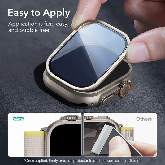 ESR Armorite védőfólia Apple Watch Ultra sorozathoz, 2 darabos készlet, Edzett üveg, Bronz