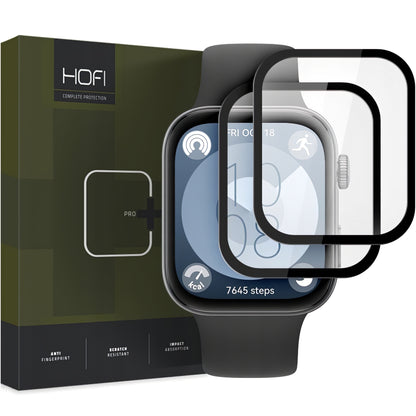 HOFI Hybrid PRO+ védőburkolat Huawei Watch Fit 3 készülékhez, 2 darabos készlet, műanyag, fekete 