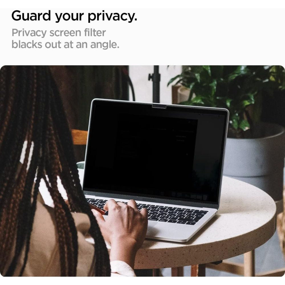 Spigen Safe View Magnetic Privacy Képernyővédő Fólia Apple MacBook Pro 14inch (2022) / (2024) / (2023) / (2021) készülékhez, Műanyag AFL06158
