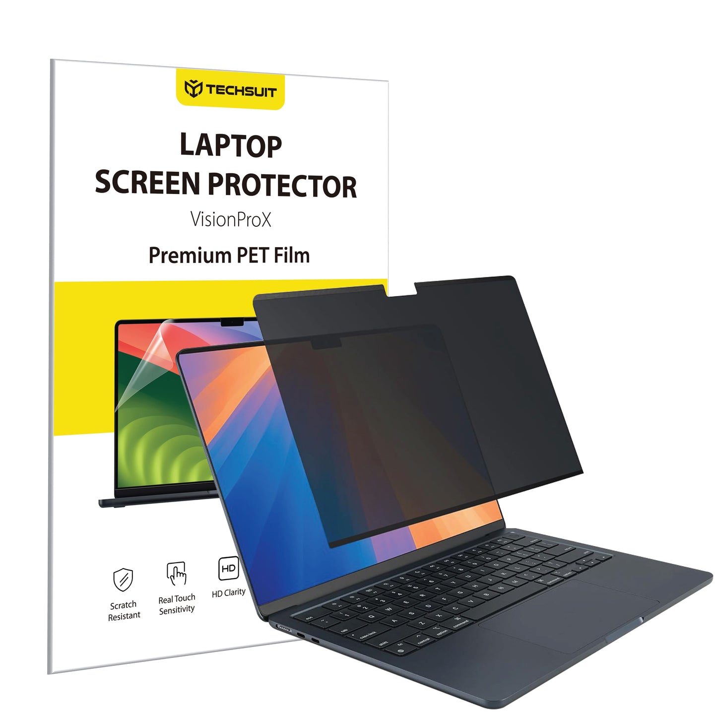 Privacy Techsuit VisionProX képernyővédő fólia Apple MacBook Air M3 13inch (2024), Műanyag