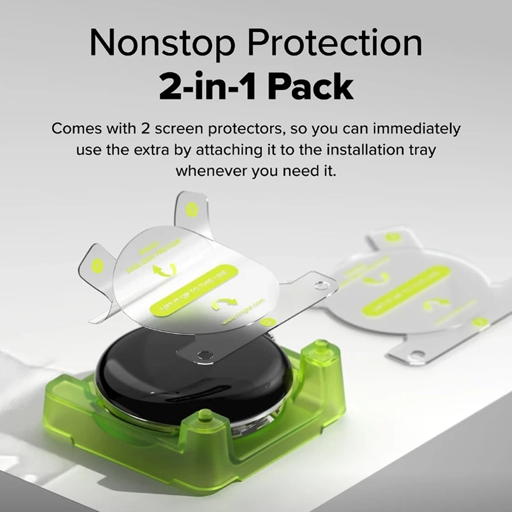 Ringke Dual Easy Pro Protection Film for Google Pixel Watch 4 41mm, Set of 2 pieces, Plastic