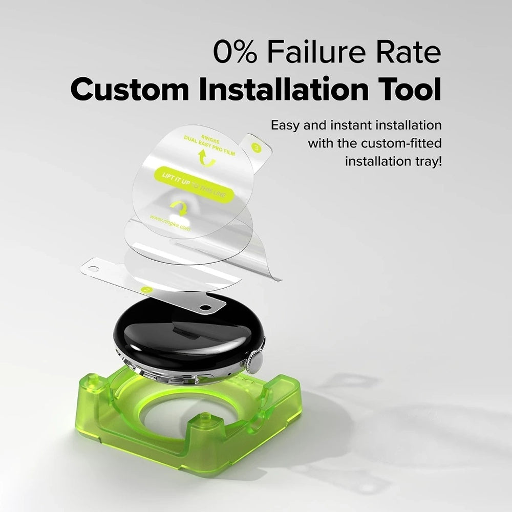 Ringke Dual Easy Pro Protection Film for Google Pixel Watch 4 41mm, Set of 2 pieces, Plastic