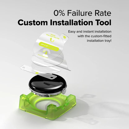 Ringke Dual Easy Pro védőfólia Google Pixel Watch 4 45mm-hez, 2 darabos készlet, Műanyag