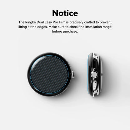 Ringke Dual Easy Pro védőfólia Google Pixel Watch 4 45mm-hez, 2 darabos készlet, Műanyag