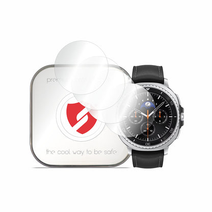 Smart Protection Premium Classic védőfólia Samsung Galaxy Watch8 Classic készülékhez, 4 darabos készlet, műanyag