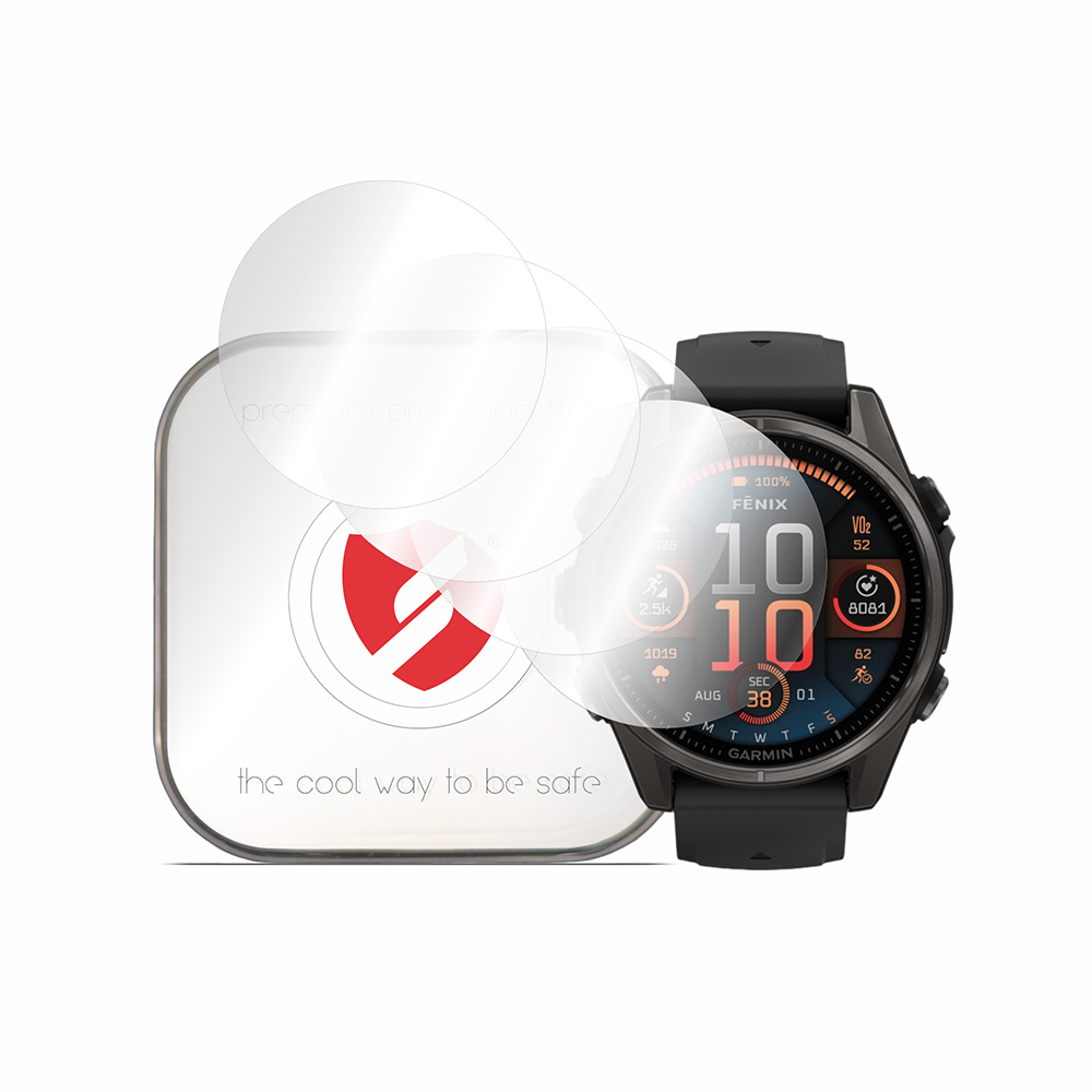 Smart Protection Premium Classic védőfólia Garmin Fenix 8 47mm-hez, 4 darabos készlet, műanyag