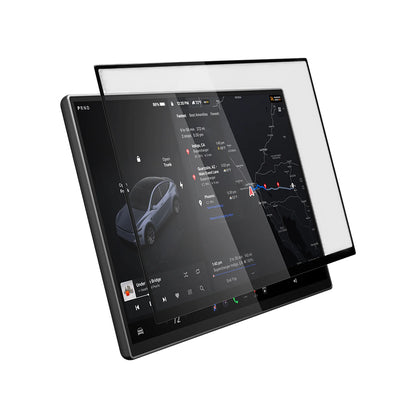 Spigen GlastR EZ FIT védőfólia Tesla Y 2026 Premium / Performance navigációhoz, edzett üveg AGL10820