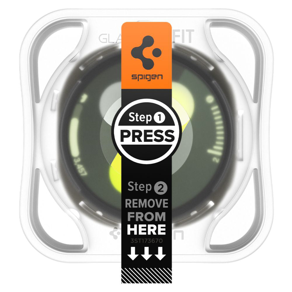 Spigen GlastR EZ FIT védőfólia Samsung Galaxy Watch8 40mm-hez, 2 darabos készlet, Edzett üveg AGL09876